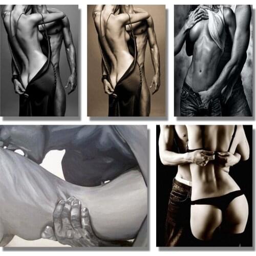 KAMY YI DIY 5D DIY Diamond PaintingMen and women sexy couple Cross stitch Kit Drill Diamond Embroidery Mosaic Art