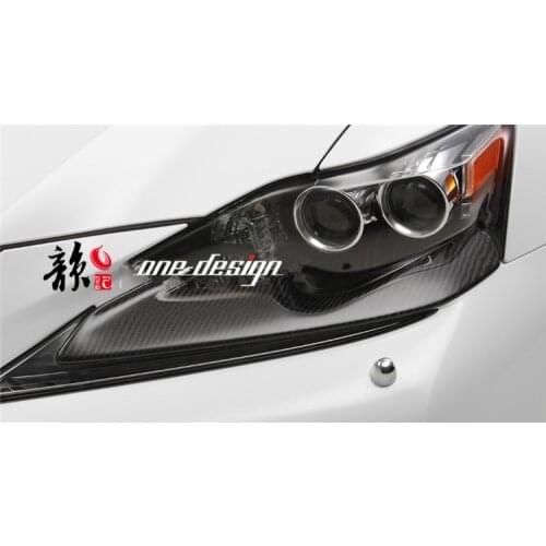 LX-MODE body kit Top quality all real carbon fiber Car front headlight lips brow trims For LEXUS IS200t IS250 2013-2016