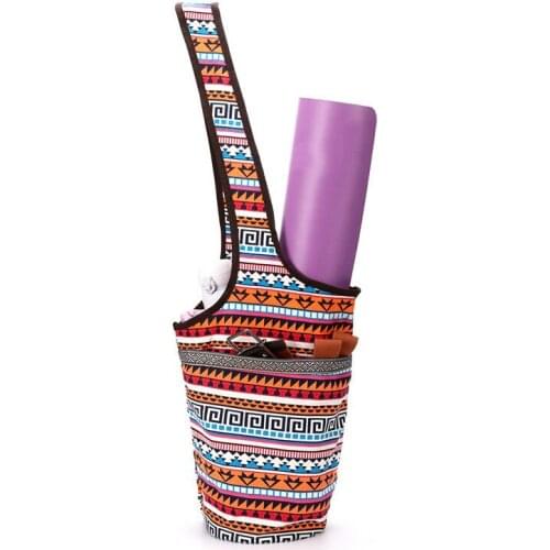 Multifunctional Outdoor Sports Products Yoga Cushion Bag Leisure Fashion One Shoulder Printed Canvas Yoga Backpack Canvas Bag