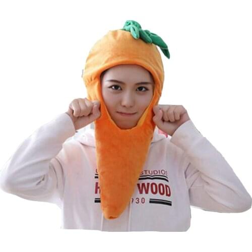 Carrot hood hat photo props hat plush toy hat stuffed toy cap