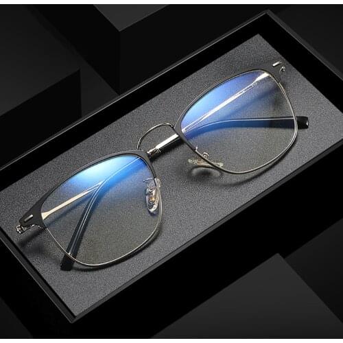 2020 Glasses Anti Blue Light Laser Fatigue Glasses Photochromic Computer Goggles Optical Eyeglasses Frame for Men Women 9810