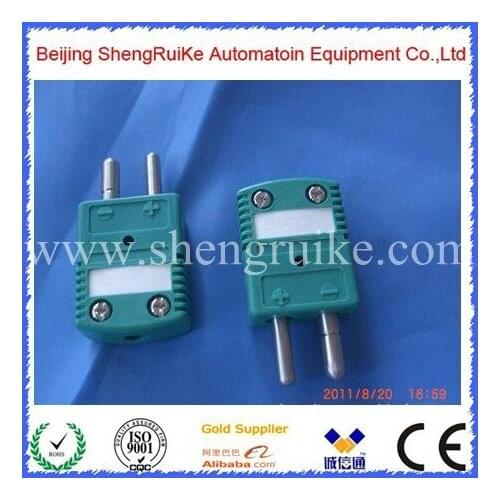 OMEGA type Green Color Round Hollow Pin StandardThermocouple Connector K