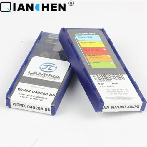Genuine original high quality high-performance LAMINA WCMX 040208 NN LT30 (10pcs/lot) tungsten Carbide Cutting tools inserts