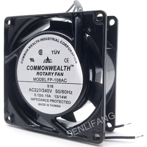 Genuine new fpr FP-108AC S1B 80*80*25mm AC220V/240V 0.12/0.10A Axial Cooling Fan Processor Cooler Heatsink Fan