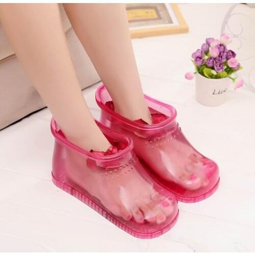 Transparent Health Foot Soak Shoe Feet Home Massage Personal DIY Massage Shoes Ball Insole Comfortable Massage Feet Bath Sandals