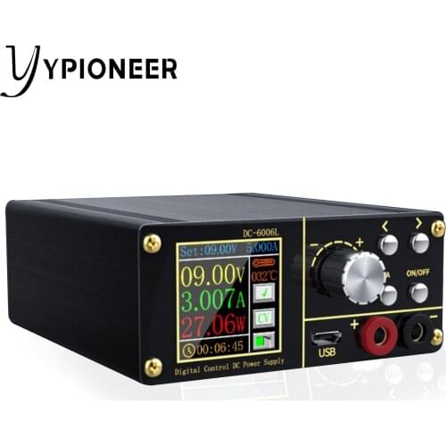 YPioneer DC-6006L CNC DC Adjustable Mini Power Supply Programmable Constant Current Voltage 1.44inch TFT Color Display 80W60V6A