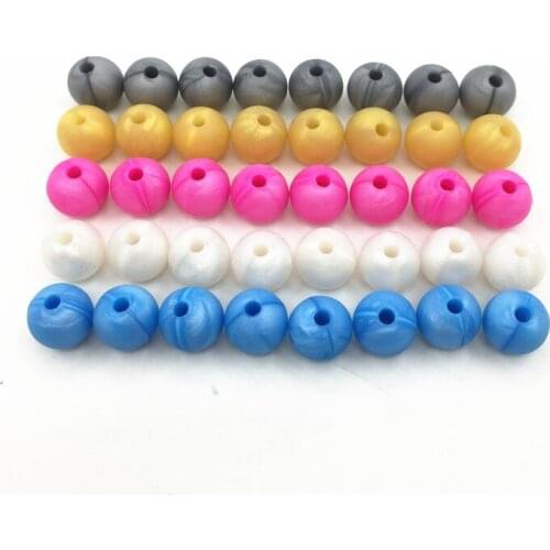 100pcs/lot Food Grade Silicone Teething loose Beads 10mm Silicone Beads - DIY Baby Bracelets Silicone Nursing Teething Necklace