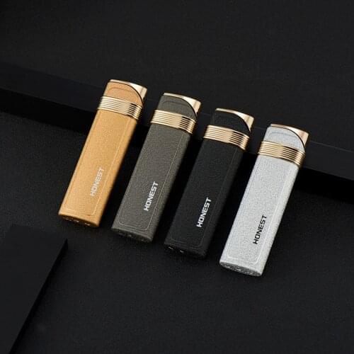 Refillable Metal Windproof Ultra-thin Inflatable Direct Lighter Smoking Accessories for Weed Regalos Para Hombre Originales