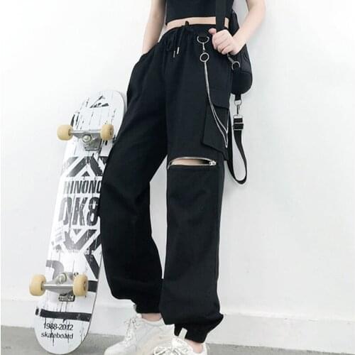 Women Cargo Pants 90S Streetwear Low Waist Girl Aesthetic Straight Trousers Female Sweatpants Sweetown Corduroy Joggers