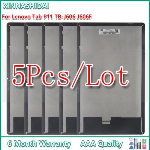 5 Pcs 11" LCD Display For Lenovo Tab P11 TB-J606F TB-J606N TB-J606L LCD Display Touch Screen Digitizer Assembly Replacement