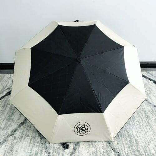 Automatic Folding Umbrellas Rain Women Windproof Ultralight Sun Rain Umbrella Three-Fold Vinyl Anti-UV Parasol Lady