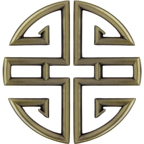 1 Pair Cabinet Door Handle Chinese Traditional Auspicious Patterns For Home