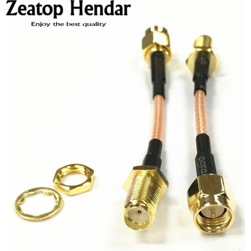 10Pcs SMA Male Plug to SMA Female Jack RF Coaxial Crimp Connector RG316 Cable Jumper Pigtail 5CM 10CM 15CM 20CM 30CM 50CM 1M 2M