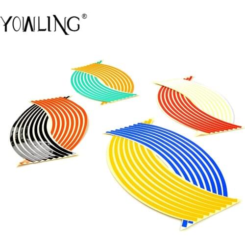 16 Strips Wheel Sticker Rim Stripe Tape Bike Motorcycle Stickers for Honda CBR 600 F4i 929 954 RR MSX PCX 125 Z800 Z750 MT09