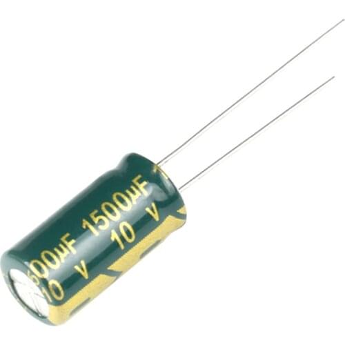 20pcs 10v1500UF volume 10x17mm Aluminum electrolytic capacitors 10V1500UF