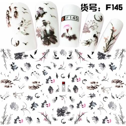 UPRETTEGO SUPER THIN SELF ADHENSIVE 3D NAIL ART NAIL SLIDER STICKER CARTOON PANDA CAT DOG SMILING FACES GEM F145-154