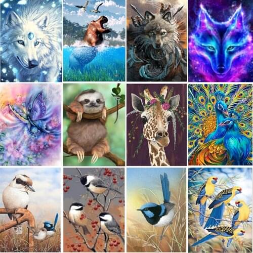 5d Diamond Painting Diy Animal Mosaic Diamond Painter Landscape Cross Stitch Kit Home Decoration Wall Decoration Gift