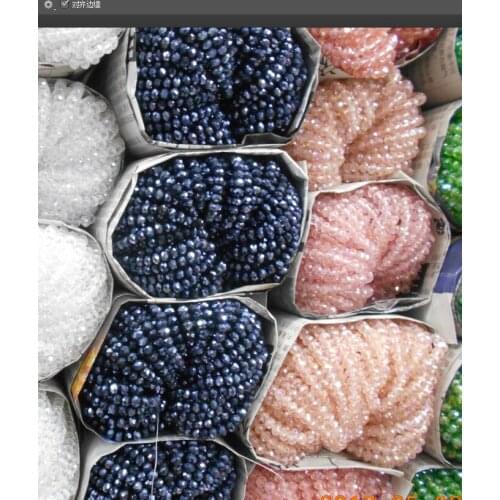 6mm Rondelle Faceted Crystal Glass Loose Spacer Beads for Jewelry Making Bicone 50pcs/lot