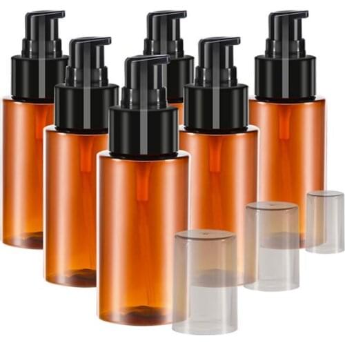 6PCS/Set Brown Green 60ML Travel Sub-Bottle Essential Oil Emulsion Lotion Multi-Purpose Separate Bottle #CW