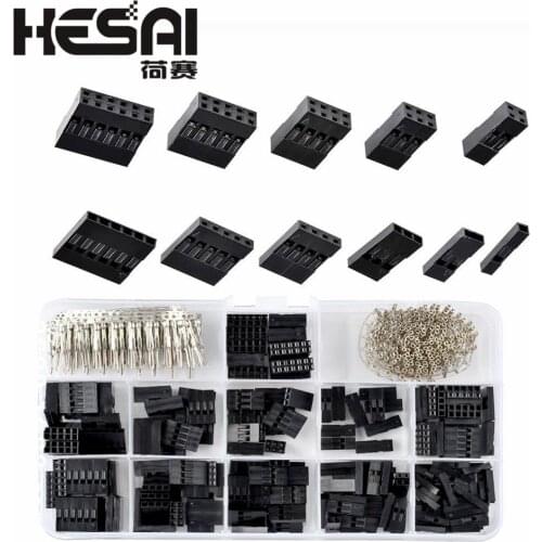 620pcs Dupont Wire Cable Jumper Pin Header Connector Housing Kit Male Crimp Pins+Female Pin Connector Terminal Pitch With Box