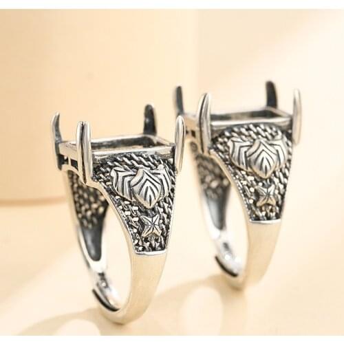 9*13mm 925 STERLING SILVER Semi Mount Bases Blanks base blank Pad rings ring Setting set diy jewelry A5626