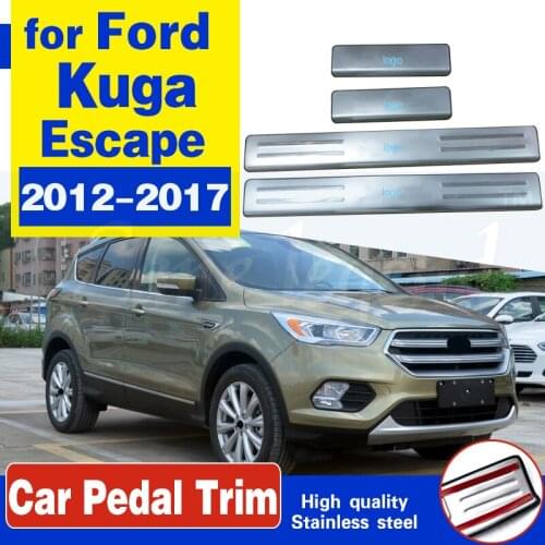 Car accessories Stainless Steel Side Door Scuff Plate Door Sill Trim Fit For Ford Kuga Escape 2012 2013 2014 2015 2016 2017