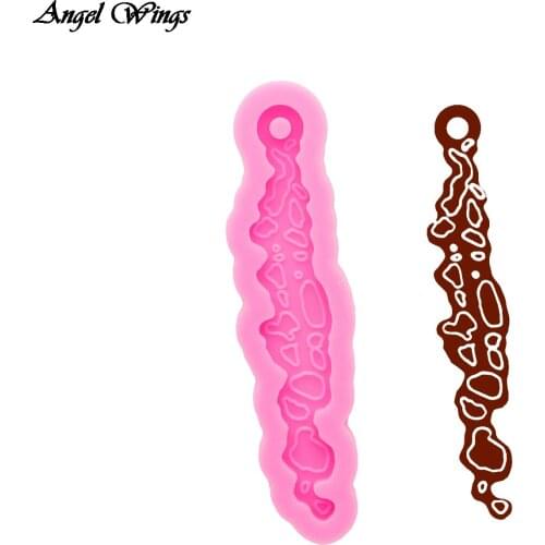 Shiny Maldives Map Necklace Resin Silicone Mold Crafts with Epoxy , DIY For Epoxy Resin Jewellery Making Clay Mould DY0968