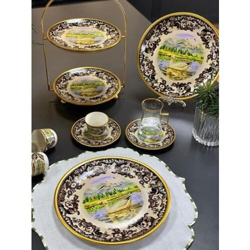 Drop Handles Tea Set 12 pieces Snow Goose