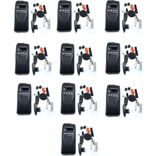 Lot 10PCS Front Panel Cover Case Shell with Volume Channel Knobs for Kenwood TK3217 TK3212 TK2212 TK2217 TK-3217 TK-2217 Radio