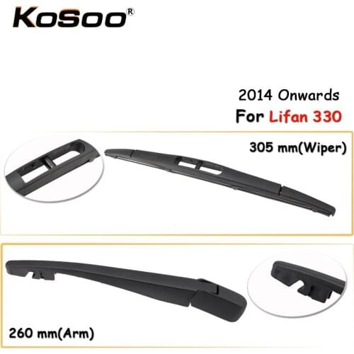 KOSOO Auto Rear Car Wiper Blade For Lifan 330,305mm 2014 Onwards Rear Window Windshield Wiper Blades Arm,Car Accessories Styling