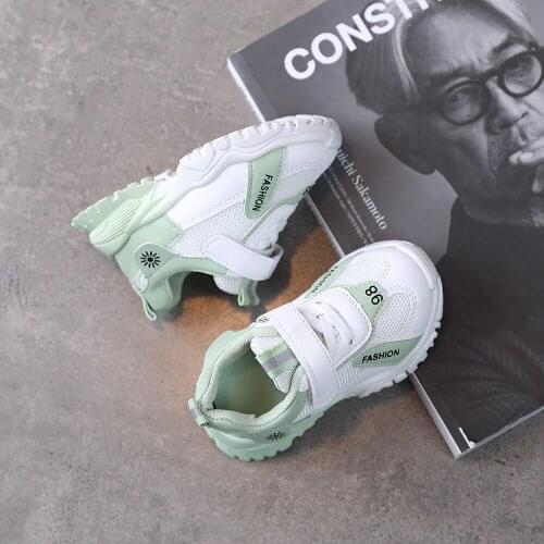 Spring Autumn Childrens Sports Shoes 2021 New Breathable Boys Girls Running Shoes Children Artificial Leather Cozy Shoes