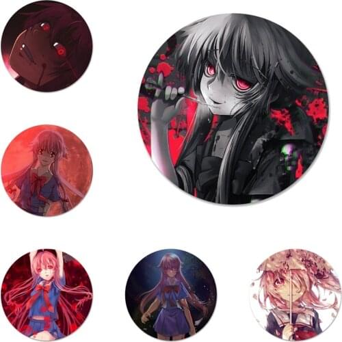 Gasai Yuno Future Diary series Badge Brooch Pin Accessories For Clothes Backpack Decoration gift 58mm