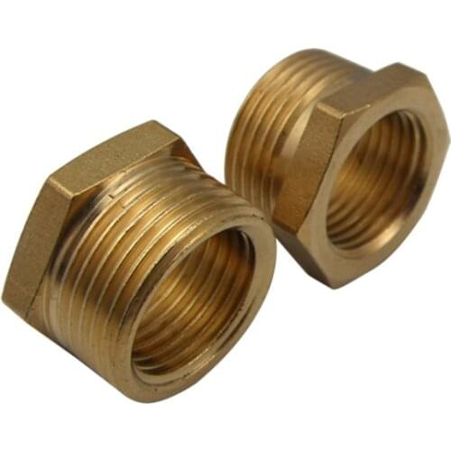 Brass Reducer 1/2" BSP Male Thread to 1/4" BSP Female Thread Reducing Bush adapter Fitting Gas Air Water Fuel