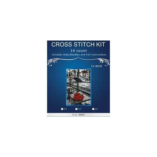 Top Quality Lovely Hot Sell Counted Cross Stitch Kit Old World Holiday Ornaments Similar DMC DIM fj-30125 red rose