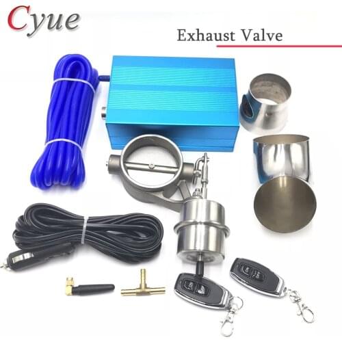 63mm Vaccum Control Exhaust Valve/Cutout Set with Vacuum Pump With Wireless Remote Controller Switch Cut off the exhaust