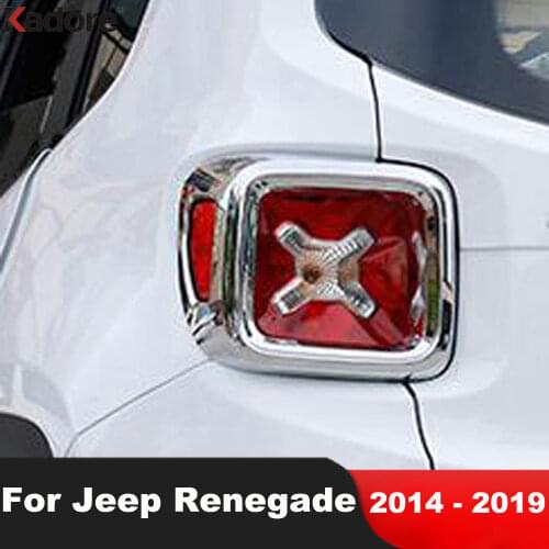 For Jeep Renegade 2014 2015 2016 2017 2018 2019 Car Lamp Hoods Rear Tail Light Guards Covers Lamp Rear Tail Light Guards Hoods