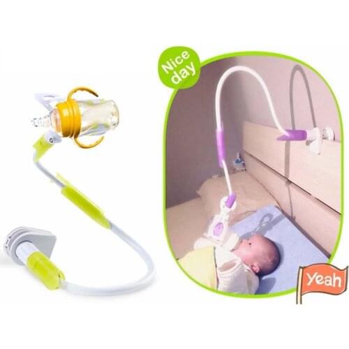 New Solid Baby Bottle Drying Rack Free Baby Feeding Bottle Holder Milk Bottle Holder Support Clip 85cm Green Blue Color