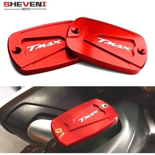 NEW CNC Aluminum Red Motorcycle Brake Fluid Fuel Reservoir Tank Cap Cover For YAMAHA T-Max 500 TMAX 500 TMax sx/dx 530 2012-2020