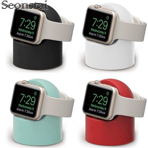 Original Silicone Stand for Apple iWatch Series 1 2 3 4 5 OS6 Round Charge Stand Holder Desktop Dock Station