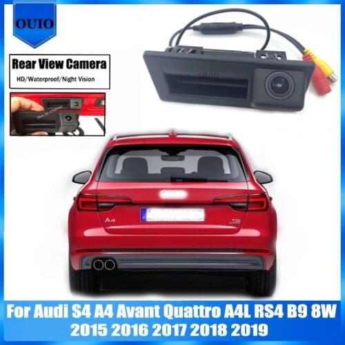 HD rear camera For Audi S4 A4 Avant Quattro A4L RS4 B9 8W 2015 2016 2017 2018 2019 Trunk Handle Backup Parking Reversing Camera