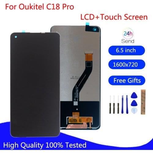 Original Display For OUKITEL C18 PRO LCD Display Glass Touch Screen Digitizer Replacement For Oukitel C18 Pro Screen LCD Display