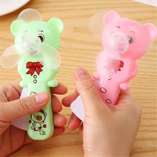 Fan Mini Portable Cartoon Cubs Hand Pressure Fan Page Manual Kids Handheld Summer Wholesale Mini Air Conditioner Portable