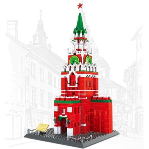 Russia Kremlin Clock Tower Bricks Serise Building Blocks Toys for Children Kids Gifts Model 1048Pcs