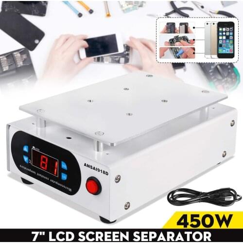 LCD Screen Separator Auto Heating Platform Phone Repair Machine Glass Removal Smooth Plate Screen Separator 7inch 220/110V