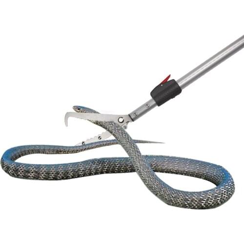 Thickened aluminum alloy tongs, stainless steel clamp, retractable snake clamp, can clamp animals