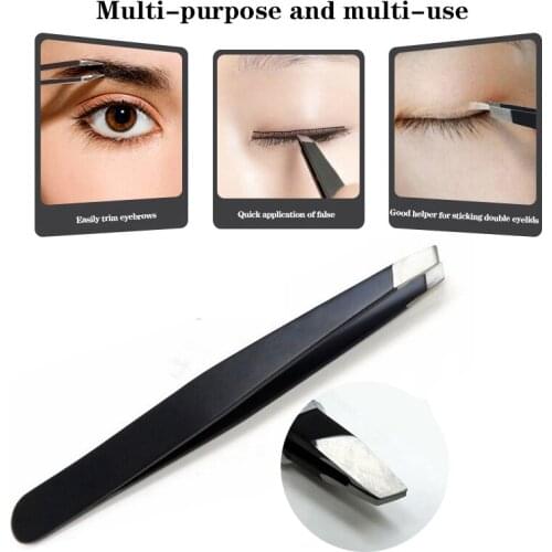 Wear False Eyelash Auxiliary Makeup Tool Arc Clip/Flat Nose Clip/Oblique Nose Eyebrow Clip/Grafting Eyelash Sharp Nose Tweezers