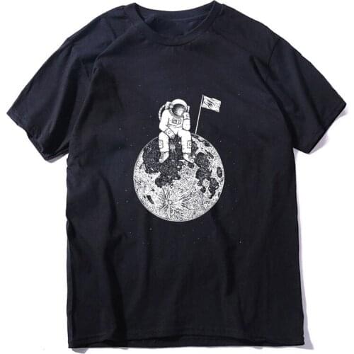 COOLMIND top quality 100% cotton coo spaceman unisex t shirt casual loose men t shirt cool t-shirt mens tee shirts