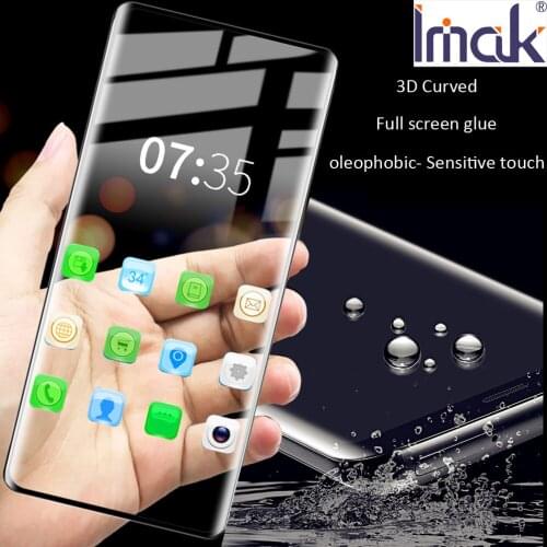 Imak 3D Curved Tempered Glass Protective For Oneplus 7 Pro bent Arcuate Full Screen Glue Cover oleophobic