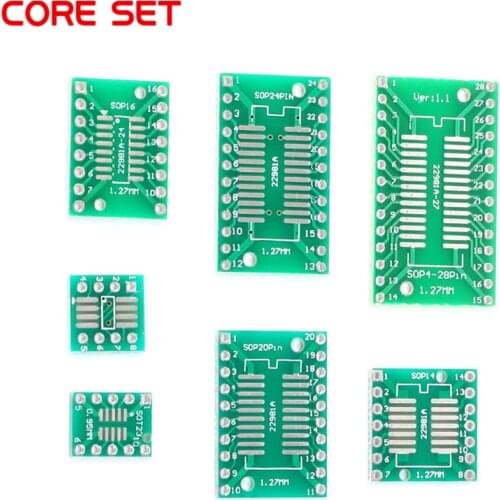 10pcs PCB Board Kit SMD Turn To DIP Adapter Converter Plate SOP MSOP SSOP TSSOP SOT23 8 10 14 16 20 28 SMT To DIP