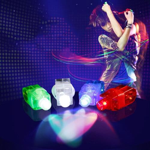 100 pcs/lot Led Finger Lights 4 Colors Laser Lamp for wedding Birthday Halloween christmas KTV Party Decoration kids toys